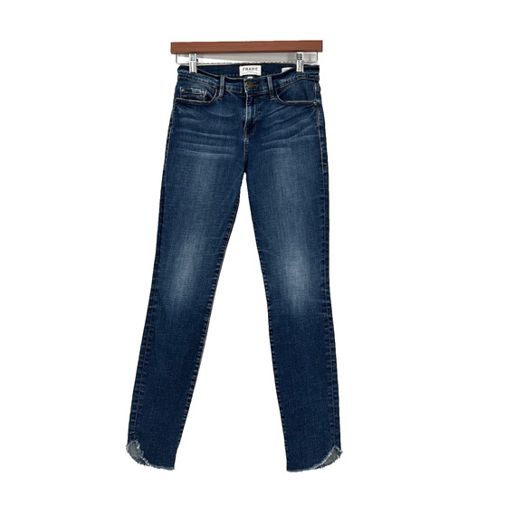 FRAME Denim Le Skinny De Jeanne Tulip Hem Ankle Jeans size 28 York - Picture 11 of 16